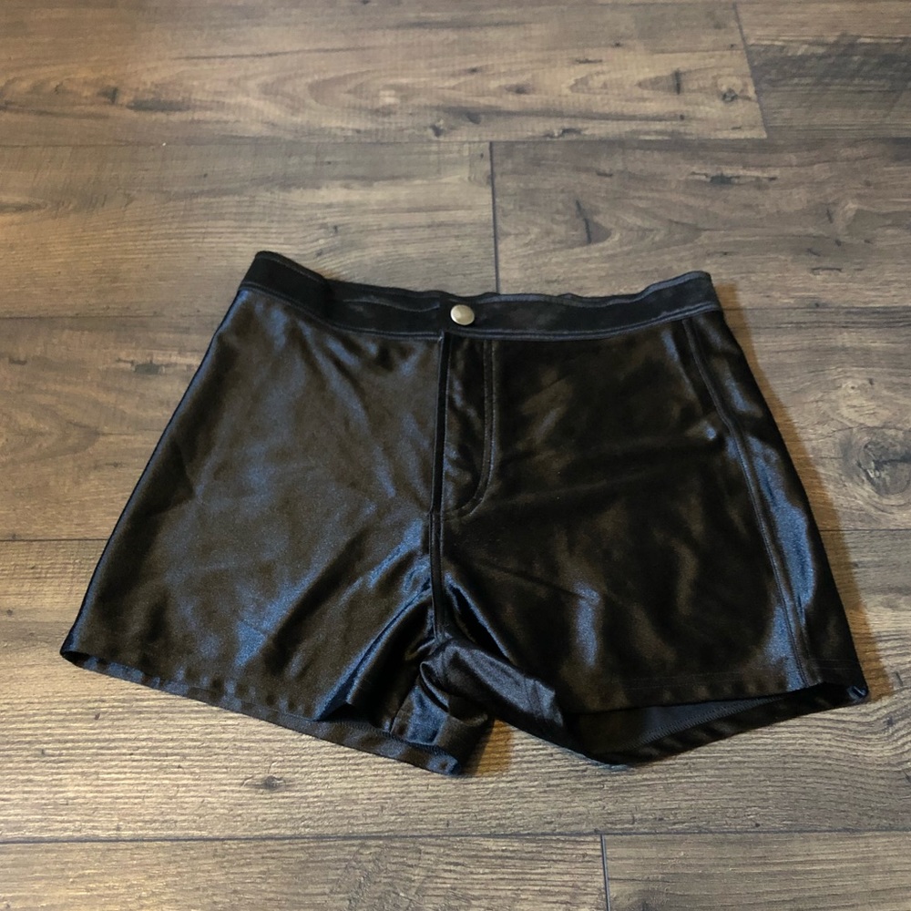 Black hot disco shorts